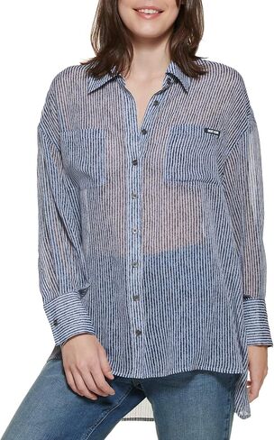 سويت شيرت نسائي طويل الأكمام للاستخدام اليومي من DKNY Jeans in Saudi Arabia