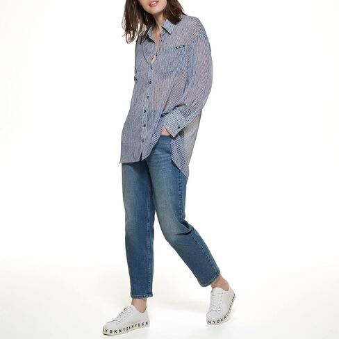 سويت شيرت نسائي طويل الأكمام للاستخدام اليومي من DKNY Jeans in Saudi Arabia