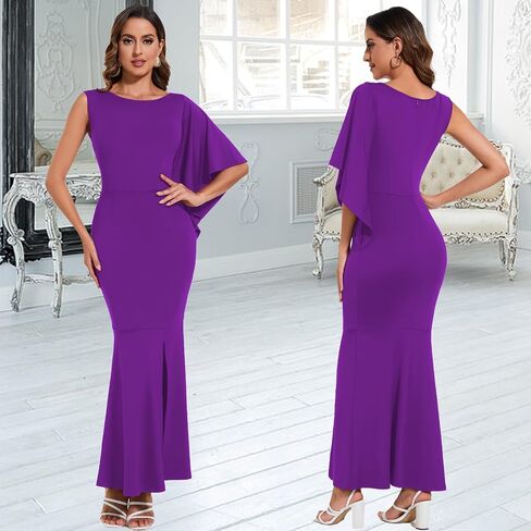 Formal Dresses for Women Elegant One Shoulder Wedding Guest Gown Bodycon Mermaid Evening Party Long Dress in Saudi Arabia