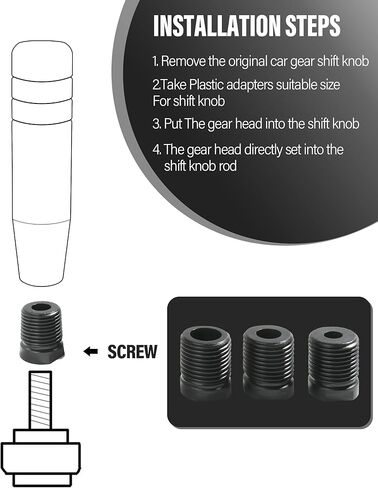 مقابض ناقل الحركة YAKEFLY Gear Stick، مقبض ناقل معدني طويل بتصميم العلم الأمريكي، رافعة تروس مرجحة من سبائك الألومنيوم، مقبض ناقل الحركة المعدني، مقبض ناقل الحركة للسيارة (أسود) in Kuwait