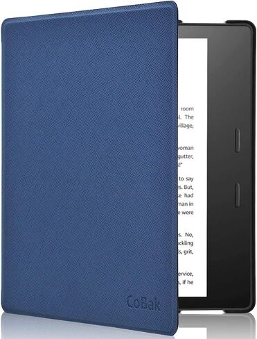 حافظة CoBak لجهاز Kindle Oasis الجيل العاشر والتاسع، غطاء ذكي من جلد البولي يوريثان الفاخر مقاس 7 بوصات مع ميزة التنبيه التلقائي للنوم لجهاز Kindle Oasis، مقاس نحيف، أسود in Saudi Arabia