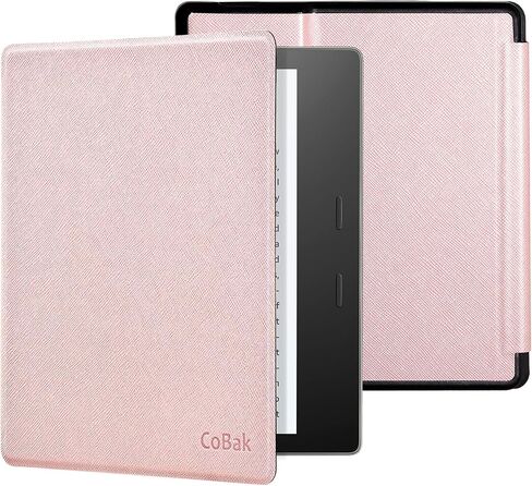 حافظة CoBak لجهاز Kindle Oasis الجيل العاشر والتاسع، غطاء ذكي من جلد البولي يوريثان الفاخر مقاس 7 بوصات مع ميزة التنبيه التلقائي للنوم لجهاز Kindle Oasis، مقاس نحيف، أسود in Saudi Arabia