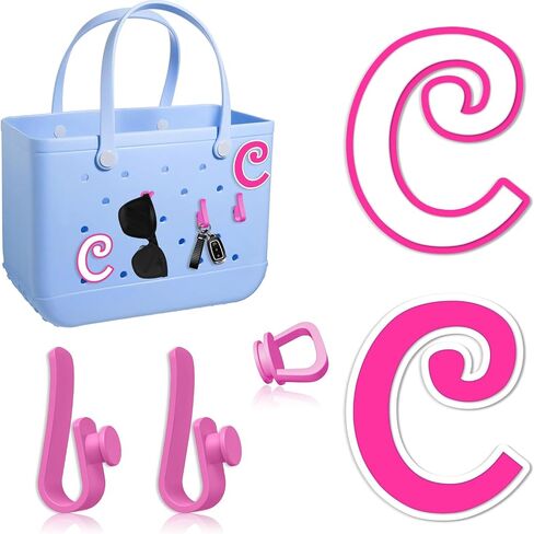 Letter for Bogg Bag Accessories, 2PCS Bogg Bag Charms with 3PCS Key Holder for Beach Accessories in Saudi Arabia