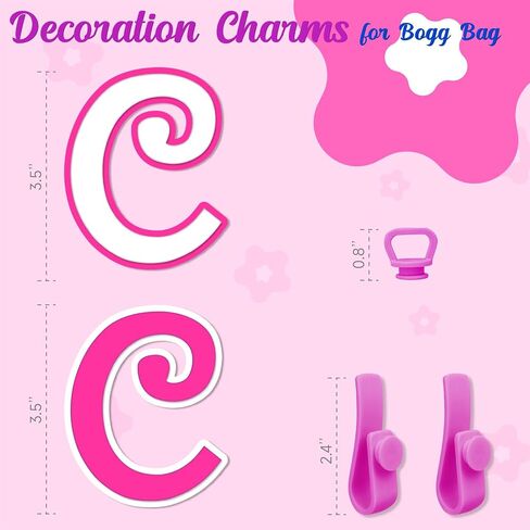 Letter for Bogg Bag Accessories, 2PCS Bogg Bag Charms with 3PCS Key Holder for Beach Accessories in Saudi Arabia
