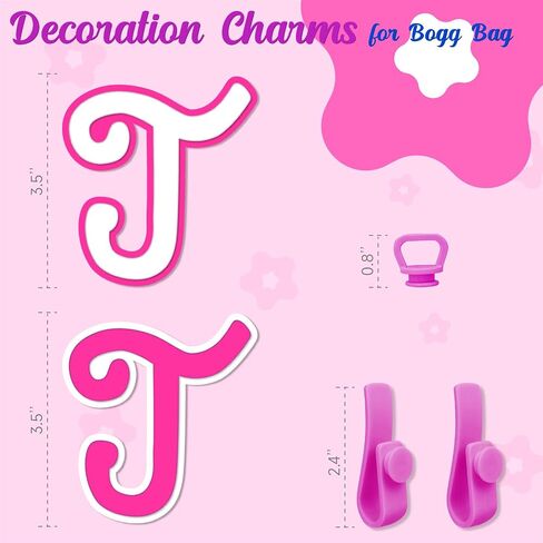 Letter for Bogg Bag Accessories, 2PCS Bogg Bag Charms with 3PCS Key Holder for Beach Accessories in Saudi Arabia
