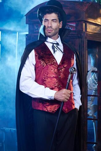 Mainfini Mens Halloween Costume Vampire Cape Adult Stand Collar Cloak (M-XL) in Kuwait