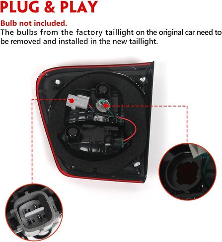 Huray Inner Tail Light Assembly for Toyota Sequoia 2008-2017 OE Rear Lamp Replacement Inner Left (Driver Side) in Saudi Arabia