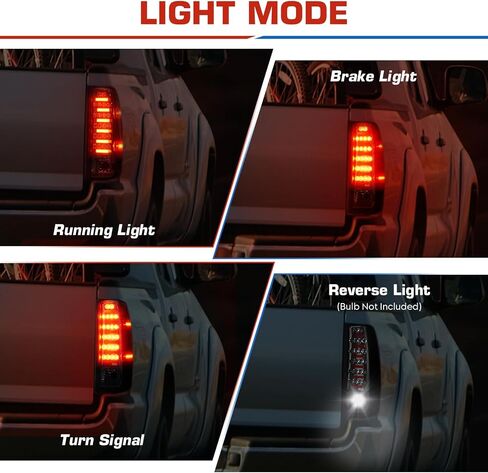 (2 Pack) LED Tail Lights Smoke Lens for 2007-2013 Chevy Silverado 1500 2500HD 3500HD, 2008-2014 GMC Sierra 3500HD Fit Factory Incandescent Models in Saudi Arabia