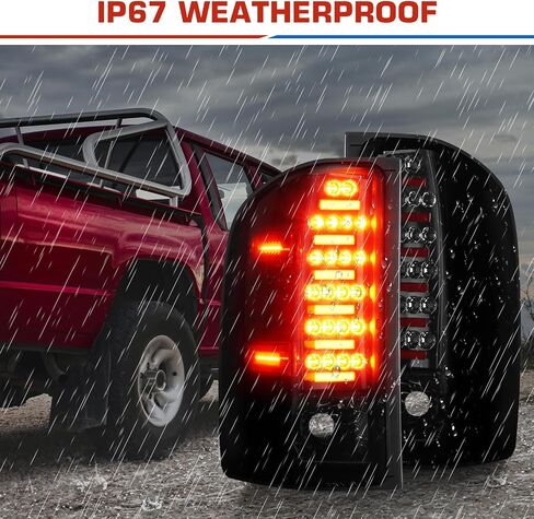 (2 Pack) LED Tail Lights Smoke Lens for 2007-2013 Chevy Silverado 1500 2500HD 3500HD, 2008-2014 GMC Sierra 3500HD Fit Factory Incandescent Models in Saudi Arabia