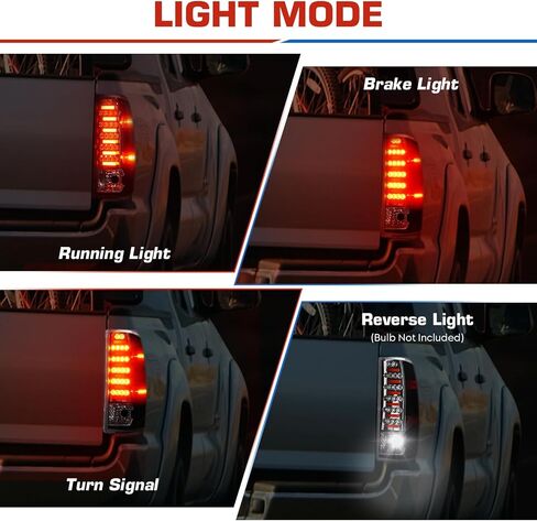 (2 Pack) LED Tail Lights Smoke Lens for 2007-2013 Chevy Silverado 1500 2500HD 3500HD, 2008-2014 GMC Sierra 3500HD Fit Factory Incandescent Models in Saudi Arabia