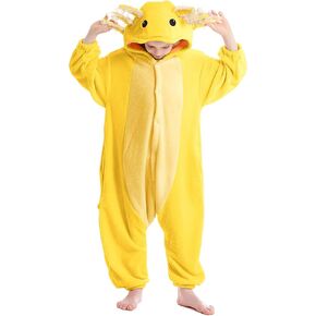 ATOZ Unisex Children Animal Axolotl Onesie, Halloween Costume Pajamas Christmas Cosplay Sleepwear For Boys Girl