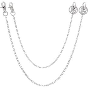 Sacina Gothic 2 Pieces of Silver-tone Chunky Pants Chain, Wallet Chain, Belt Chain, Goth Accessories, Grunge Accessories, Punk accessories, Y2k Accessories
