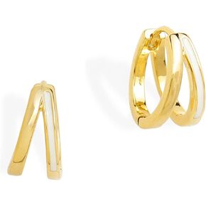 Chunky Gold Rhinestone Dangle Hoop Earrings for Women, Trendy Statement Thick Cubic Zirconia Geometric Drop Huggie Earing Prom Fashion Jewelry Gift