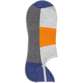 Men's Color Block Sneaker No Show Ankle Socks