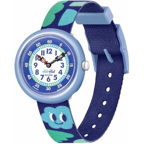 Flik Flak Unisex Kids Watch Casual Blue Bio-sourced Quartz Smiling Clouds