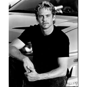 Posterazzi Paul Walker In Front Of Car In The Fast And The Furious Black And White Photo Print (8 x 10) - Item # MVM56941