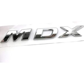 Chrome Letters MDX Badge Emblem Logo Replacement Fits for Acura MDX Rear Trunk