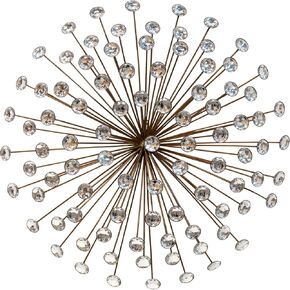 Stratton Home Decor Bronze Acrylic Burst | Metal and Acrylic Art Deco Wall Art | Easy to Mount Sunburst Wall Decor with a Bronze Finish | Mid Century Modern Wall Decor for Any Room | 24"x1.5"x24"