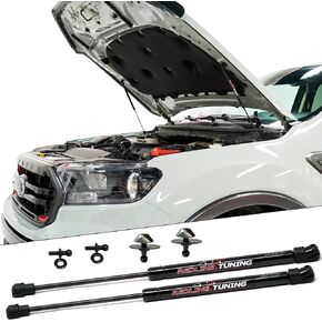 Redline Tuning 21-11043-02 Hood QuickLIFT Plus System Compatible with Ford Ranger 2022-2023 (All Black Components - Bolt in System)
