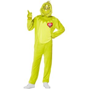 The Grinch Deluxe Adult Jumpsuit Costume | Officially Licensed | Dr. Seuss Accessories | Halloween Outfit, L