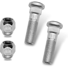 Pack-2 Car Tire Nut Bolt Repair Kit, Steel Rust-Proof Fasteners, M12 x 1.25 Tire Screw Rod Replacement 28171AJ000 28365-FE001, Compatible with Subaru Forester Outback Legacy (Silver)