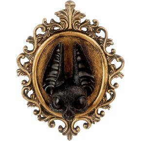 KVTTOZA Christmas Bat Head Wall Decor Animal Head Wall Gold Vintage Wall Sculpture Home Decor Art Decor Gothic Statue for Living Room Bedroom Decoration
