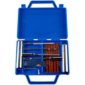JZK 11 x Heavy Duty tyre Repair kit car tyre Puncture Repair Tool Set with Storage Box for auto, Motorcycle, ATV, Jeep, Truck, Tractor