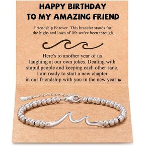 Inspirational Bracelets Gifts for Women the Waves of Life We've Through Together Life Is Tough but so Are You Bracelet Motivational Bracelets Get Well Soon Encouragement Gifts for Friends
