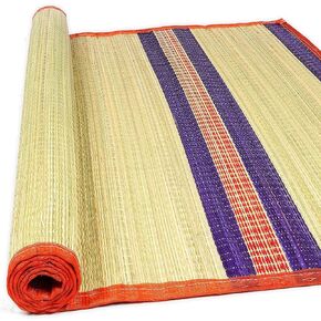Puja Asana Sitting Mat for Pooja Room Ashan Home Mandir Kusha Korai Sabai Grass Asan for Prayer Yoga religious (Asan 18X18) Pack Of 1