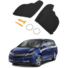 KUAFU Door Panel Armrest Cover Compatible with 2011-2017 Honda Odyssey Front Door Armrest Upholstery Cover PVC Dark Gray-2Pcs