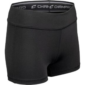CHAMPRO Women's Match Compression Volleyball Shorts, 3" Inseam