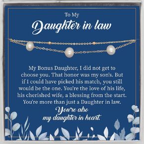 Daughter in law Real Natural Freshwater Pearl Bracelet. You're more than just a Daughter in law. Daughter gift. Bonus Daughter gift for Birthday Christmas Wedding day.