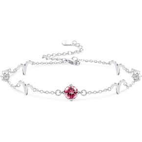 Sllaiss Constellation Zodiac Bracelet Cubic Zirconia Zodiac Sign Bracelet 925 Sterling Silver Birthstone Astrology Horoscope CZ Bracelet For Women Personalized Valentine's Day Gift