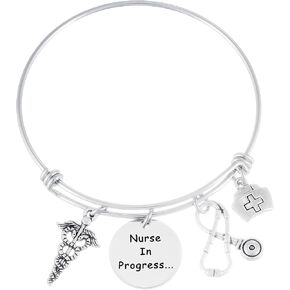 Kivosliviz Nursing Student Bracelet Jewelry Nurse Progress Future Nurse Gifts