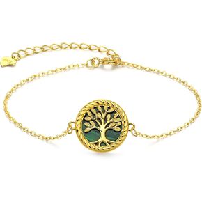 AAA Natural Gemstone Bracelet for Women with 18K Gold-plated in 925 Sterling Silver