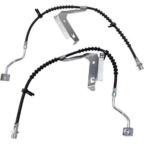 TRQ Front Brake Hose Set Compatible with 2017-2021 Ford F-250 Super Duty F-350 Super Duty F-450 Super Duty F-550 Super Duty