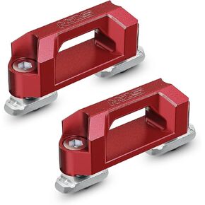 MZS Truck Bed Rail Cleats Tie Down Anchors Bolts Nuts Mount Kit Compatible with Frontier Titan w/Utili Track Bed Rail System, Replace 999T7-ZV00A Red, Pack of 2