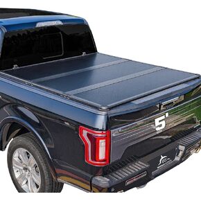 Hard Folding Truck Bed Tonneau Cover Compatible with Ford Ranger 2019 2020 2021 2022 2023 5 ft Short Box, Tri Fold Style