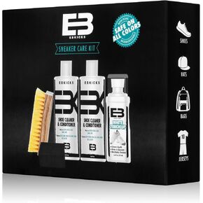 EBkicks Shoe Cleaner Kit with Bottle and Brush + 2 sponge & white touch up For For Suede, Leather, Whites, canvas and Nubuck