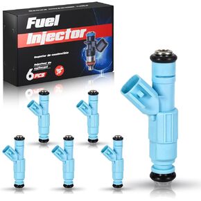 ENA Set of 6 Fuel Injector Compatible with Jeep Dodge Liberty 1500 2002 2003 V6 3.7L Replacement for FJ479 0280155972 53031099 RL031099 812-12137 63861 M857 MP1065 4G1370 2-38862 62249