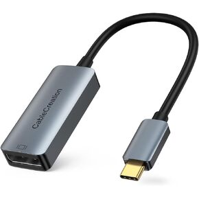 CableCreation USB C to DP Adapter 4K@60Hz, USB C to DisplayPort Adapter, Compatible with iPhone 16 15 Pro Max Plus, MacBook Pro Air, Mac Mini, iPad Pro, XPS, Galaxy, Rift S, Black
