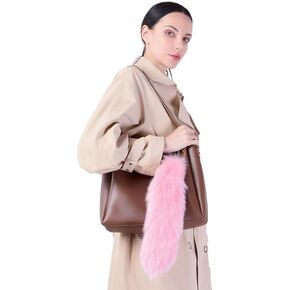 Halloween Huge Fluffy Fur Fox Tail Cosplay Fox Tail Handbag Keychain Fox Costume for Kids Adult