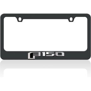 Eurosport Daytona- Compatible with -2015, Ford F-150 - Mirror Word Black License Plate Frame-