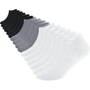 DarkCom Low Cut Ankle Socks for Women and Men, 8 Pairs Thin Seamless Cotton Socks