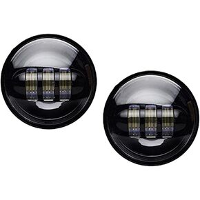 4-1/2" 4.5inch LED Passing Light Fog Lamps Auxiliary Light Bulb Motorcycle Projector Spot Driving Lamp Headlight (Black)