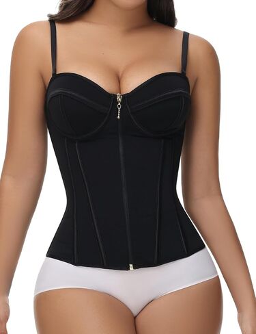 SHAPSHE Corset Tops for Women Waist Trainer Going Out Black Corset Shapewear for Party Club Underbust Body Shaper with Straps in Saudi Arabia