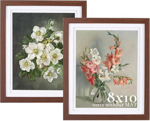 8x10 Picture Frame for Wall: Double Floating Mat - Gold Picture Frames for Tabletop, 8 x 10 Photo Frames Horizontal or Vertical, Pack of 2 in Saudi Arabia