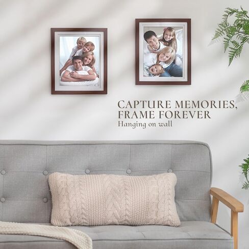8x10 Picture Frame for Wall: Double Floating Mat - Gold Picture Frames for Tabletop, 8 x 10 Photo Frames Horizontal or Vertical, Pack of 2 in Saudi Arabia