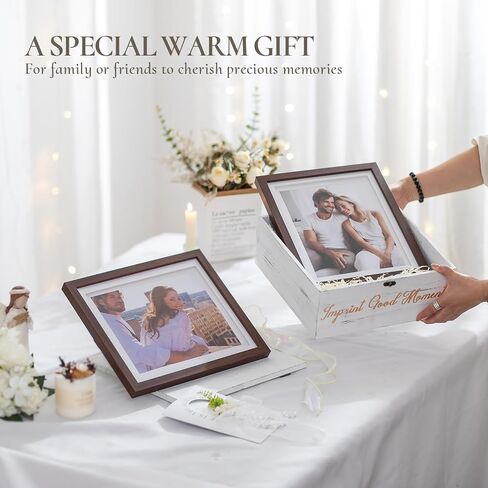 8x10 Picture Frame for Wall: Double Floating Mat - Gold Picture Frames for Tabletop, 8 x 10 Photo Frames Horizontal or Vertical, Pack of 2 in Saudi Arabia
