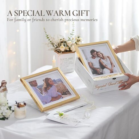 8x10 Picture Frame for Wall: Double Floating Mat - Gold Picture Frames for Tabletop, 8 x 10 Photo Frames Horizontal or Vertical, Pack of 2 in Saudi Arabia